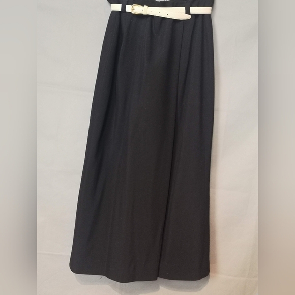 90s Vintage Escada Black Crepe High Waist Wrap Minimal Column Tailored Skirt - Picture 11 of 11